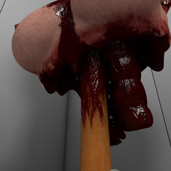 head pale c4d - Impaled Mutilated Girl Corpse... by scyrus